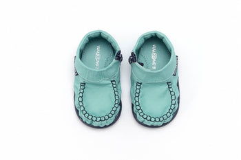 Walkking's Unisex Babies' Zip Around Walking Baby Shoes Turquoise (Azulinho)